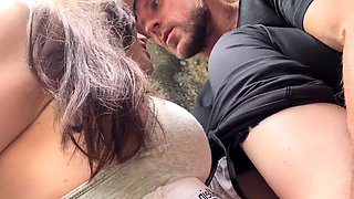 Pornstar beauty finds the perfect spot for hot public fuck
