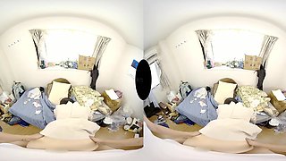 Delightful asian teen hot VR scene