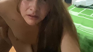 Sexy and cute latina cheating milf getting fucked standing doggy and her pussy creampied with a lot of cum