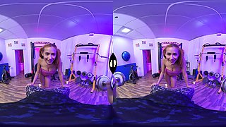 Sex in the Gym; Petite Pornstar POV VR Porn - SexLikeReal