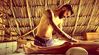 a massage with a happy ending on the beach