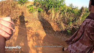 Roadside Ride! Dreadhot Gives a Filthy Blowjob on a Desert Dirt Road