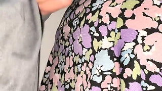 Big-assed Woman Touches a Stranger's Erect Penis. Flash Dick!!