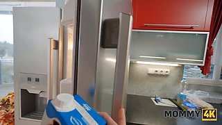 Janet Alfano seduces young dude & fucks him in the bathroom