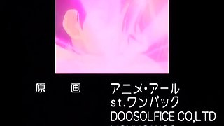 Hot busty anime teens flying around