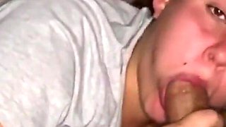 Fat Girl Gives Me a Delicious Blowjob and Masturbates Me Until I Come in Her Mouth