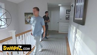 Swappz - chesty stepmoms Katie Morgan & Reagan Foxx seduce their stepsons in a taboo halloween four-way