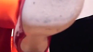 Red Shiny Pantyhose
