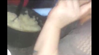Amateur Wife Cooks Dinner While Taking Huge BBC Anal in Kitchen