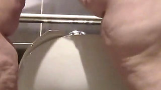 Naughty Girl in Public Restroom