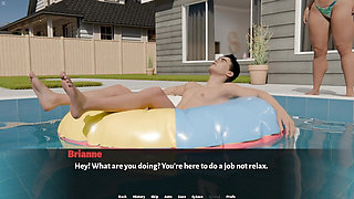 Stepsister Needs Help for Applying Oil on Her Body