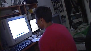 Behind the scenes footage of various babes and a stud getting ready for filming