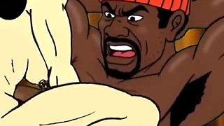 Valentine's Day. Cartoon in Which a Wife Is Fucked in a Public Toilet