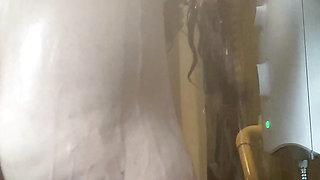 My tight virgin asshole gets some close up, loving fingering fun in the shower