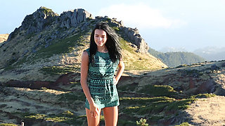 Hot Sapphira A stripped naked in the mountains