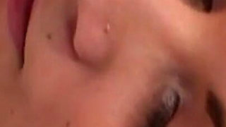 Skinny Brunette Stretched Wide in Gym Pound Fest