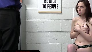 Busty teenager vlogger gets cfnm punishment from police
