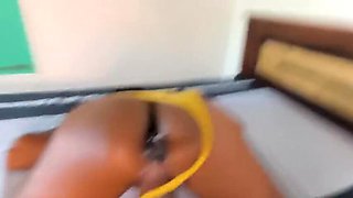 Sexy Wife Fucks Husband's Pink Asshole with Dildo & Balls After Big Black Dick - Cum in Mouth