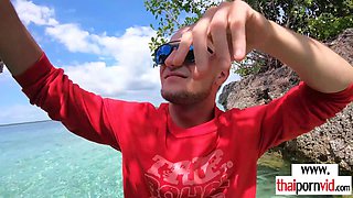 Thai teenager shagged at an abandoned lagoon