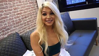 Blond bombshell Elizabeth Jolie & raunchy stud Tony Profane heat up the sheets in sexy heels