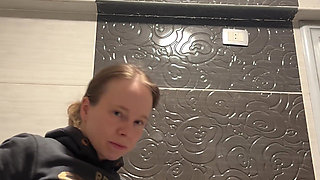 Hot Striptease in the Bathroom