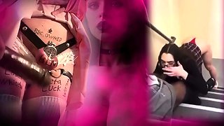 Tan stud gives a POV blowjob to his big cock