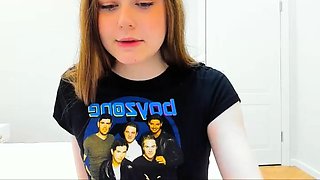 Tattood shemale tranny plays with ass during masturbation