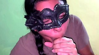 Submissive Latina Teen with Braces Gives POV Blowjob