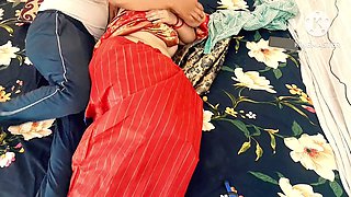 Maid role play featuring desi girls in school uniforms