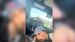 Brunette Slut Takes a BBC Blowjob and Cumshot in Car just