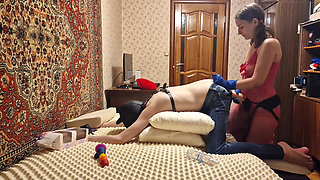 Anastasia Mistress pegging a slave sissy submission amateur homemade Sasha Earth