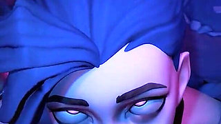 Creamy Facefuck with Blue Haired Girl!