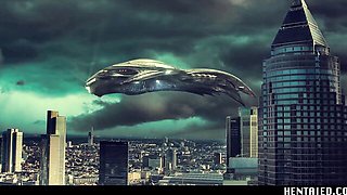 Bimbo's small tits scene by Hentaied