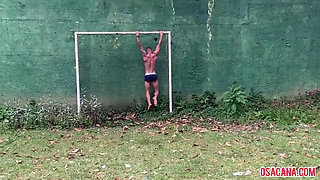 Athletic young man fucks naughty teen