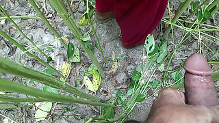 I fucked her while she was in the jute field and had a lot of fun, then I ejaculated in her vagina.