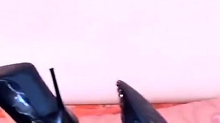 Busty piss fetish babe plays with toys on urine soaked table