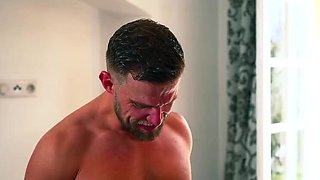 Blonde Bride Fucks Best Man in Doggy Style Threesome with Husband - Amateur Lingerie MILF