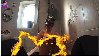 Training Zero Femdom Shower Service Piss Toilet Slave Orgasm Cum Real Homemade Amateur Couple Bdsm