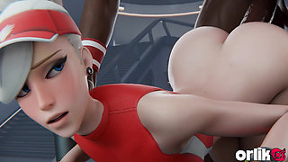 Mercy’s Tennis Match - Tight Pussy on the Line Vs BBC - 3D Overwtach Porn