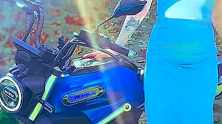 Motorcycle Pussy Rub Wet Tease & Orgasm
