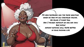 Ebony Mistress Dominates Rich Old Cuckold - Hot Cartoon Sex Animation