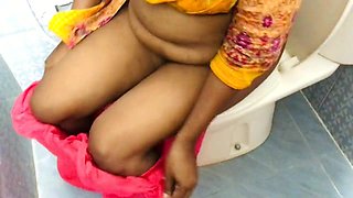 Bangladeshi Step-mother was going to rest room and she didn't Close the door,