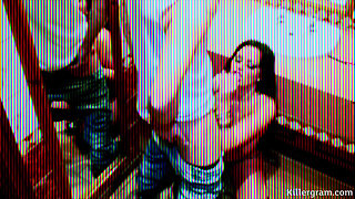 Sexy Big Tits Babe Kerry Louise Fucks Her Bwc Stud in the Toilet