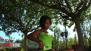 Priska Farel: Priska Farel: Young Black Stripping in the Garden