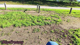 Flashing My Cock in Front a Eveyone in a Park and My Stepdaugher Helps Me Cumshot - Real Sex Risky