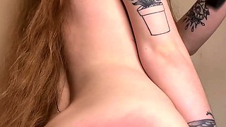 Sexy redhead teen ass spanking