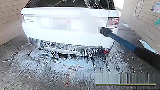 Steaming Self Car wash Transforms in Hardcore Rim job and Anal Porn