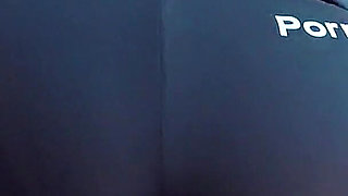 I Rubbed His Cock with My Tight Black Shorts and His Penis Started Leaking