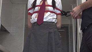 Shibari Video - Asian Schoolgirl in Ropes Gets Magicwanded