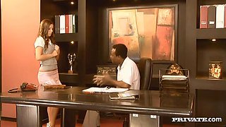 Naughty Secretary Debbie White Gives Boss a Handjob and a Blowjob - Private Porn Sex Videos